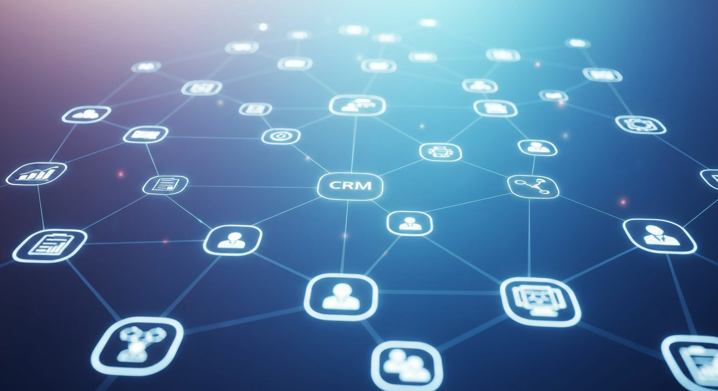 Abstract CRM connectivity illustration